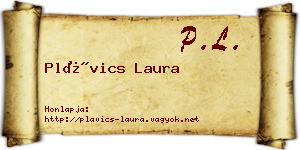 Plávics Laura névjegykártya